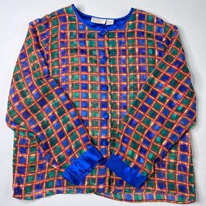 Vintage Victorias Secret Golden Label Womens Sheer Top Button Front Blouse  M